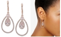 Anne Klein Rose Gold-Tone Crystal Orbital Drop Earrings